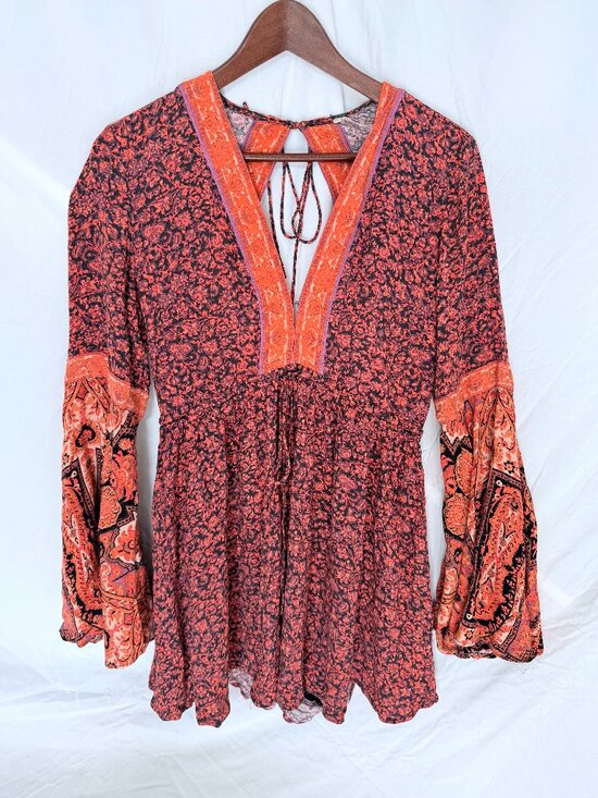 Free People Dresses & Skirts - Free People Boho Paisley Print Mini Dress